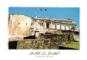 Dulces Tipicos Poster Castillo San Cristobal 24 x 18 Puerto Rico