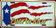 Puerto Rican flag Licence plate with Flag Artistic Design, Puerto Rico, Puerto Rican Flag