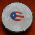 Plenera en Cuero con Bandera de Puerto Rico, Plenera